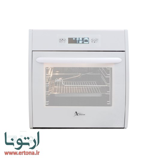 فر توکار اخوان شیشه ای سفید و پنل هلالی سفید مدل F32