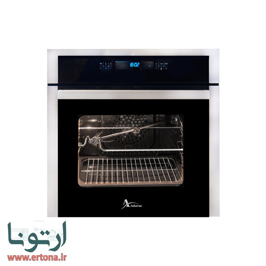 فر توکار اخوان شیشه ای مشکی و استیل مدل F42