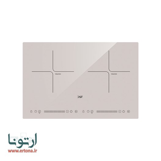 اجاق برقی دو شعله القایی دی اس تی مدل i2H-01W صفحه سفید