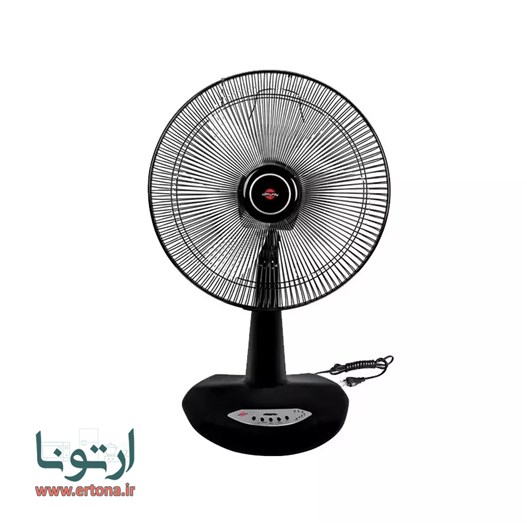 پنکه پارس خزر رومیزی مدل ریما بدون کنترل RIMA مشکی نقره ای