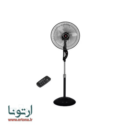 پنكه پارس خزر پايه بلند مدل آدو مشکی - ADO