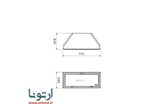 هود مخفی بیمکث مدل 2068 سفید