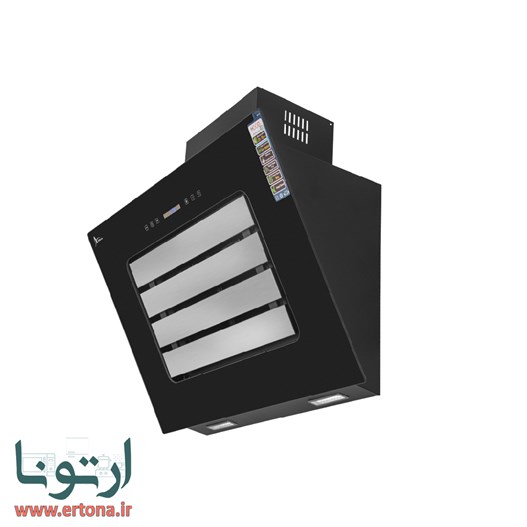 هود مورب اخوان شیشه ای مشکی و استیل مدل H86