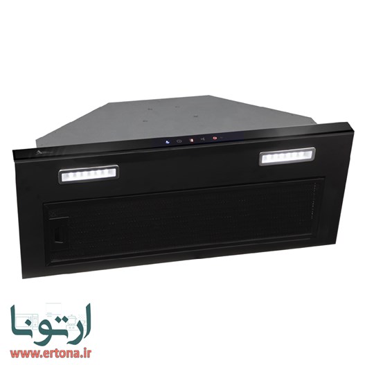 هود مخفی اخوان شیشه ای و بدنه مشکی مدل H206