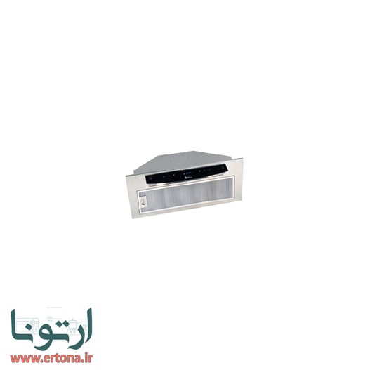 هود مخفی اخوان شیشه ای مشکی و بدنه استیل مدل H205