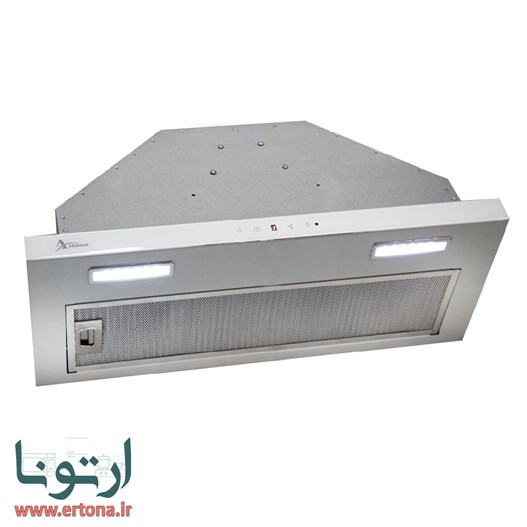 هود مخفی اخوان شیشه ای و بدنه سفید مدل H214