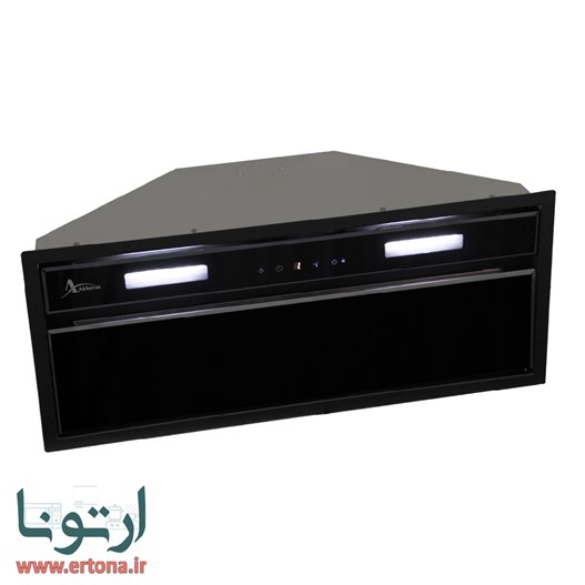 هود مخفی اخوان شیشه ای مشکی مدل H217