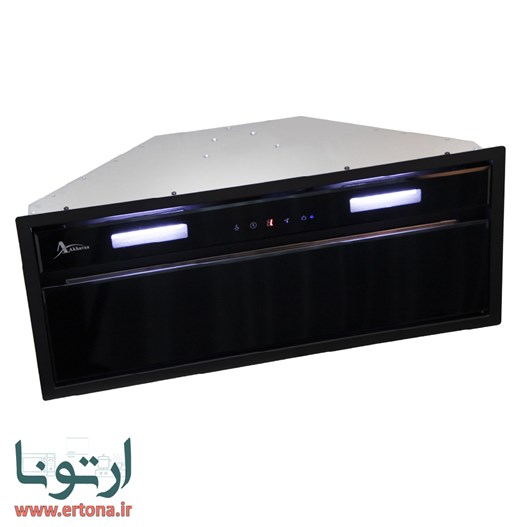 هود مخفی اخوان شیشه ای مشکی مدل H218