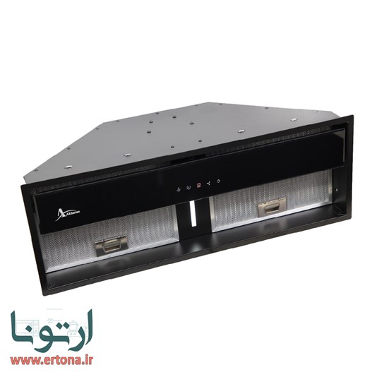 هود مخفی اخوان شیشه ای و بدنه مشکی مدل H219