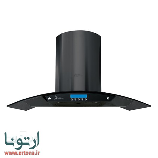 هود شومینه ای اخوان شیشه ای و بدنه مشکی مدل H52-4S