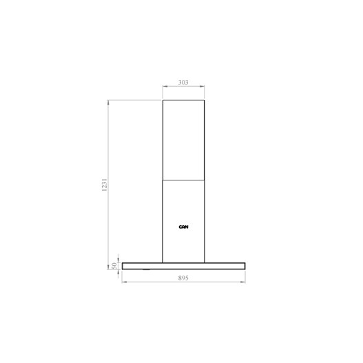 هود کن مدل 1430 مشکی 90 سانت
