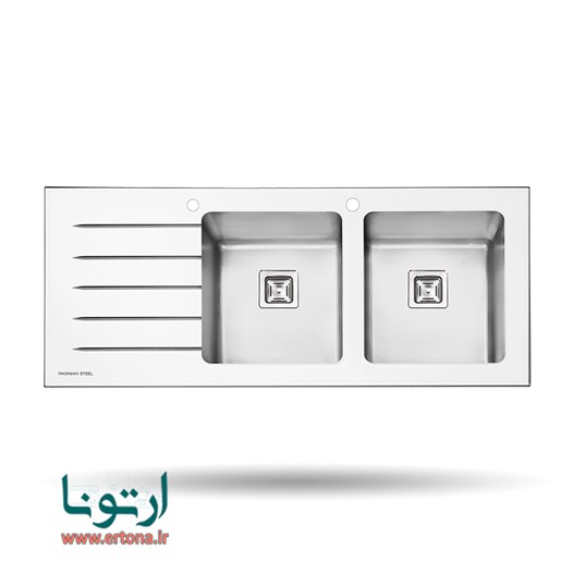 سینک شیشه ای توکار پرنیان استیل مدل PS4106W
