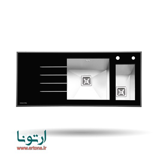 سینک شیشه ای توکار پرنیان استیل مدل PS4103