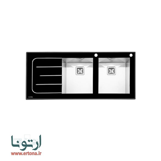 سینک ایلیااستیل شیشه ای مدل 8022 توکار