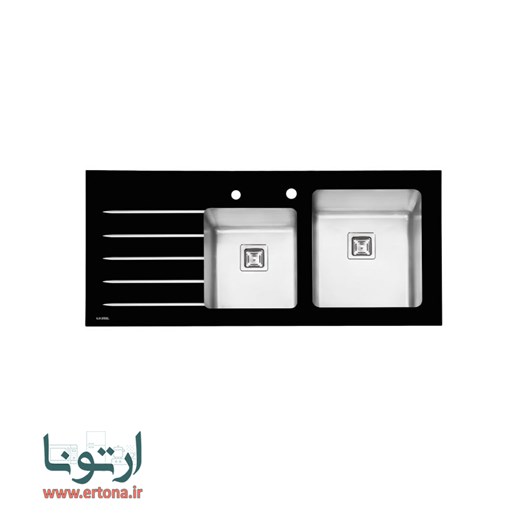 سینک ایلیااستیل شیشه ای مدل 8031 توکار