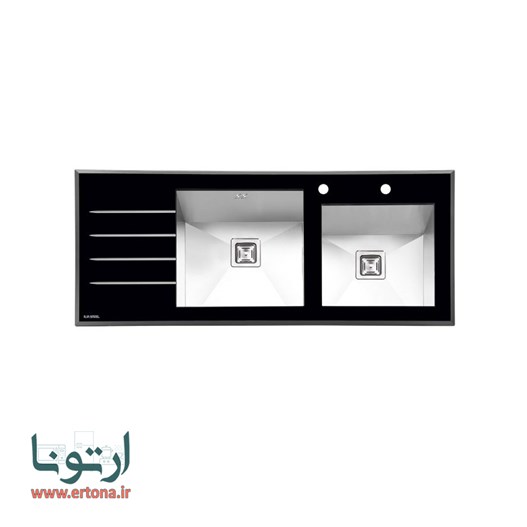 سینک ایلیااستیل شیشه ای مدل 8021 توکار