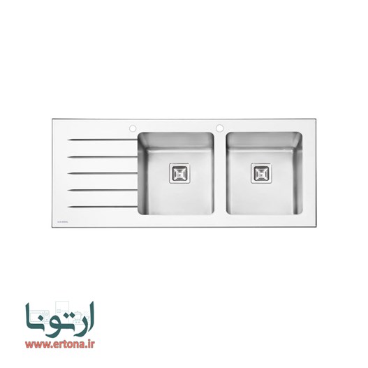 سینک ایلیااستیل شیشه ای مدل 8033 توکار