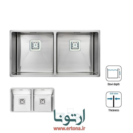 سینک ایلیااستیل مدل 6008 زیرکار