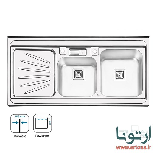 سینک ایلیااستیل مدل 1061 روکار