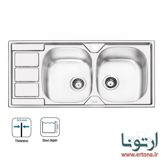 سینک ایلیااستیل مدل 2051 توکار