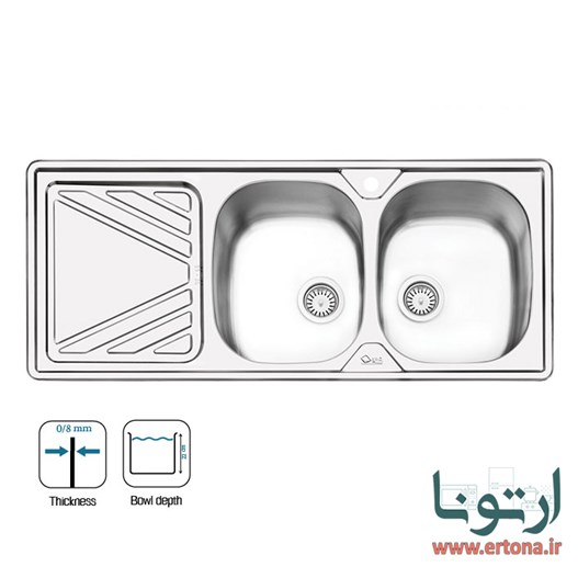 سینک ایلیااستیل مدل 2028 توکار