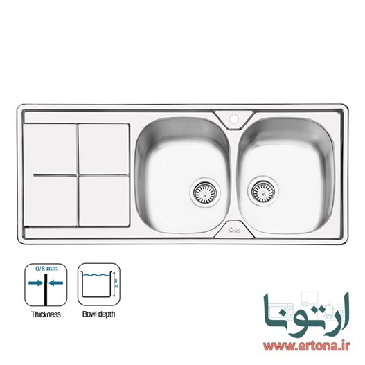 سینک ایلیااستیل مدل 2041 توکار