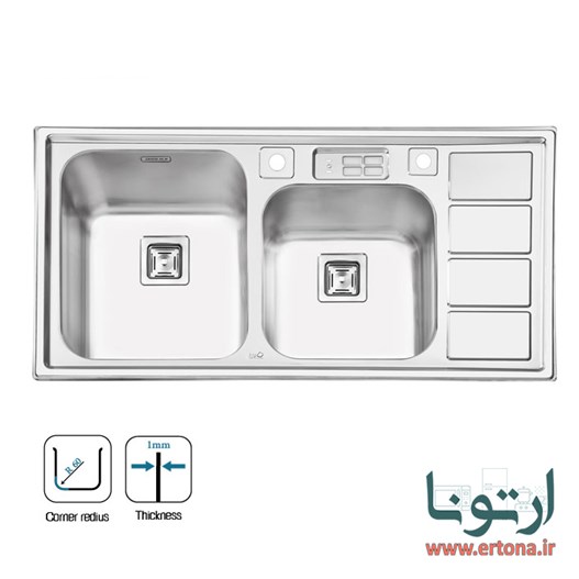 سینک ایلیااستیل مدل 2052 توکار
