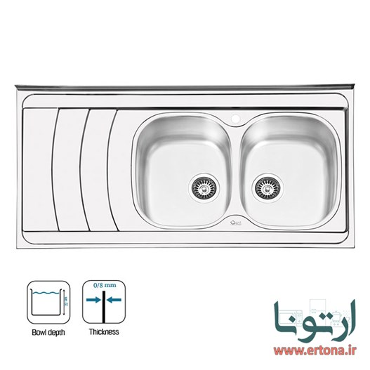 سینک ایلیااستیل مدل 1044 روکار