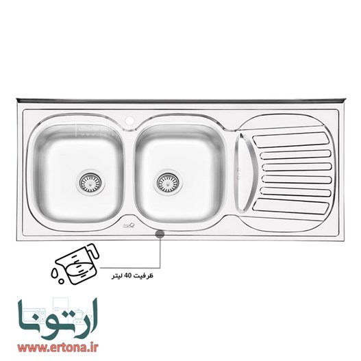سینک ایلیااستیل مدل 3510 روکار
