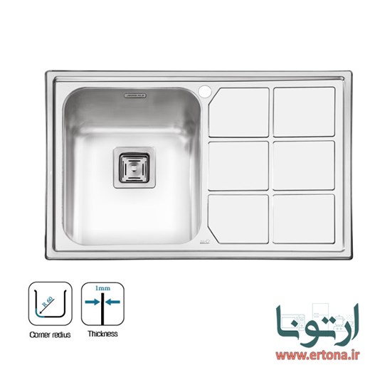 سینک ایلیااستیل مدل 2066 توکار