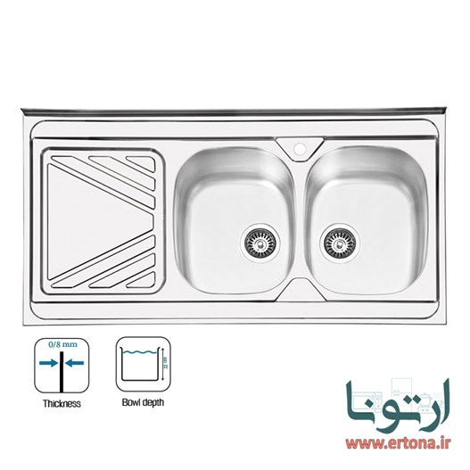 سینک ایلیااستیل مدل 1028 روکار
