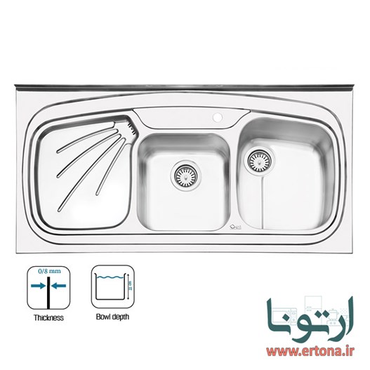 سینک ایلیااستیل مدل 1013 روکار