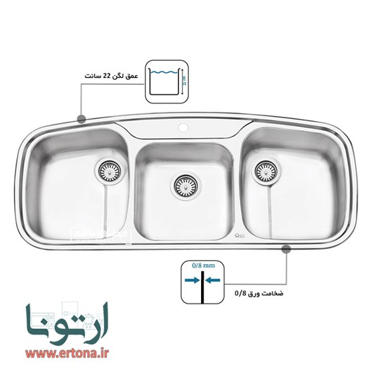 سینک ایلیااستیل مدل 2015 توکار