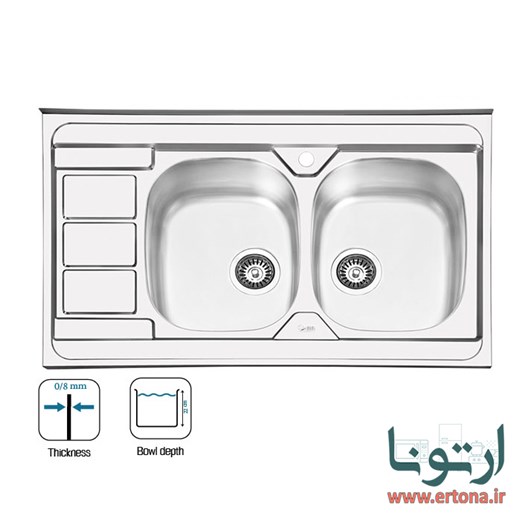 سینک ایلیااستیل مدل 1051 روکار