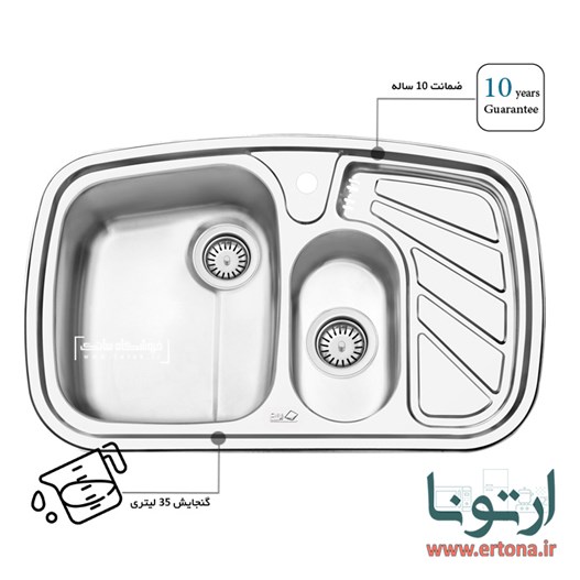 سینک ایلیااستیل مدل 2018 توکار