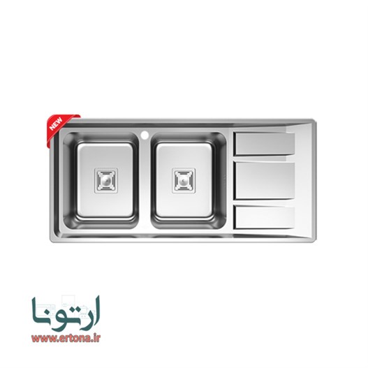 سینک ظرفشویی میکس پلاس مدل 8042S45