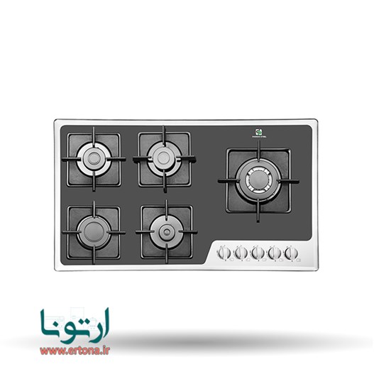 اجاق گاز شیشه ای پرنیان استیل مدل PB5202M