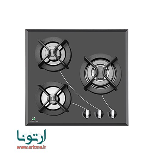 اجاق گاز شیشه ای پرنیان استیل مدل PB3201