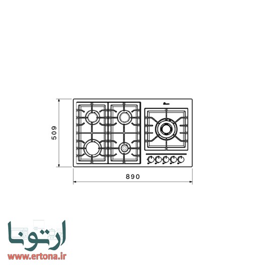 اجاق استیل بیمکث مدل 5089