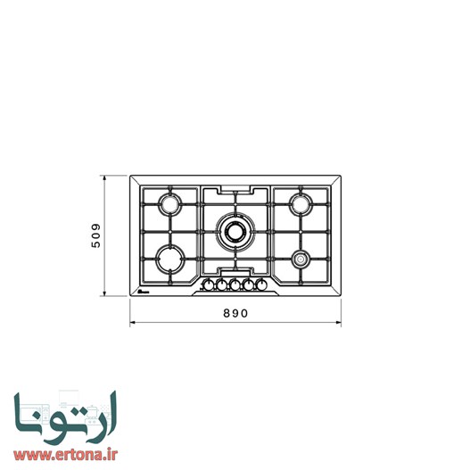 اجاق استیل بیمکث مدل 5095