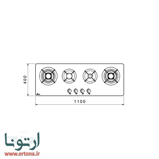 اجاق شیشه ای بیمکث مدل 5020 مشکی