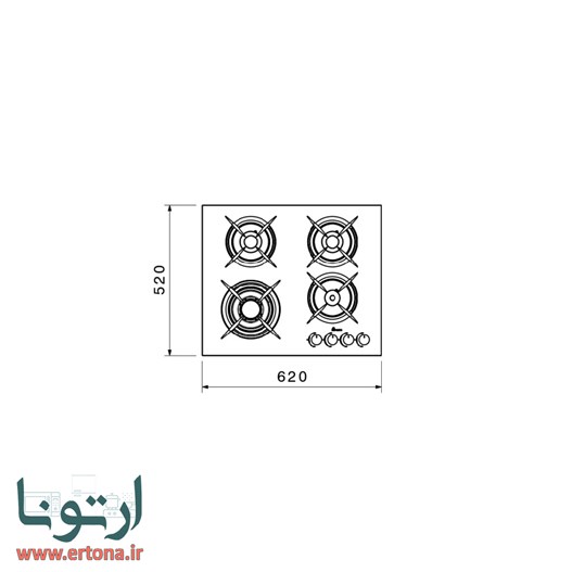 اجاق شیشه‌ای بیمکث مدل 5012