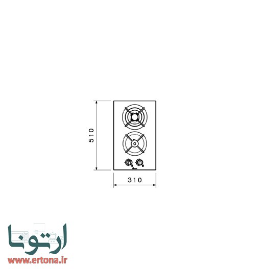 اجاق شیشه‌ای بیمکث مدل 5017