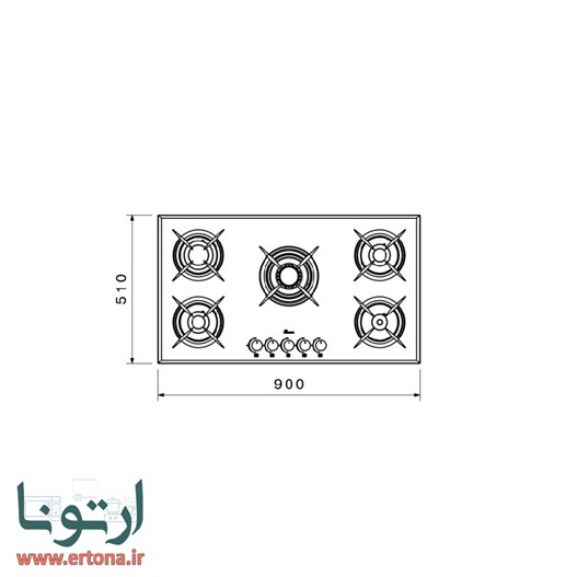 اجاق شیشه‌ای بیمکث مدل 5080 سفید