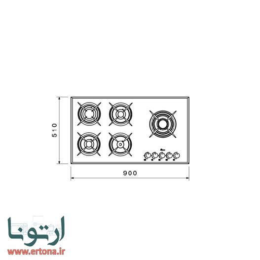 اجاق شیشه‌ای بیمکث مدل 5081 سفید
