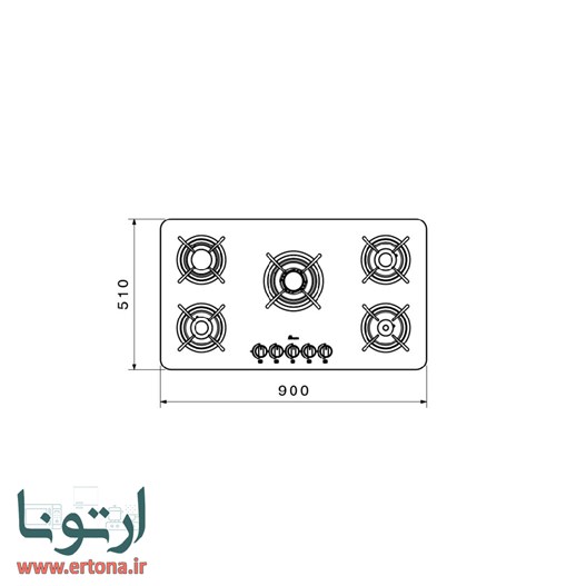 اجاق شیشه‌ای بیمکث مدل 5085