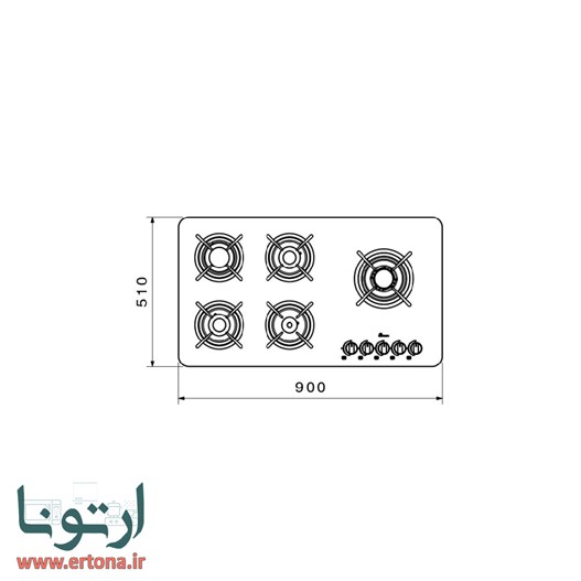 اجاق شیشه‌ای بیمکث مدل 5086