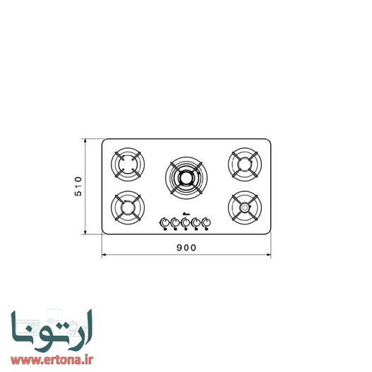 اجاق شیشه‌ای بیمکث مدل 5091 سفید