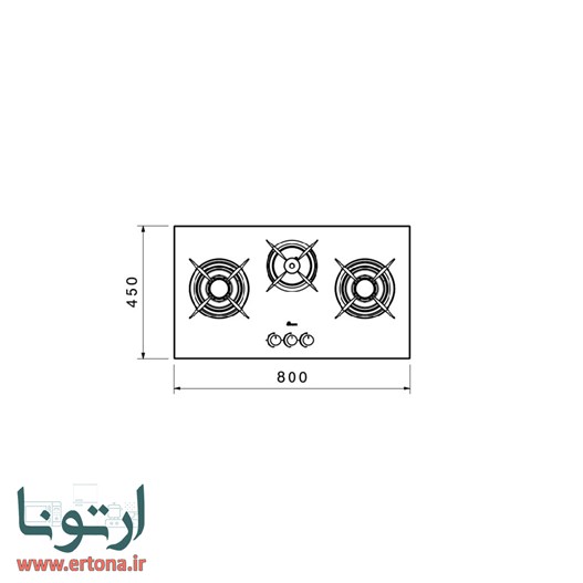 اجاق شیشه‌ای بیمکث مدل 5083 سفید