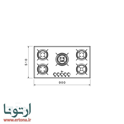 اجاق شیشه‌ای بیمکث مدل 0058 سفید